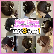 [BUY 3 Get 4] Hair Clips Fashion Accessories Hair Big Claw Clip Adults Rose Gold Dark Metal Hair Cli